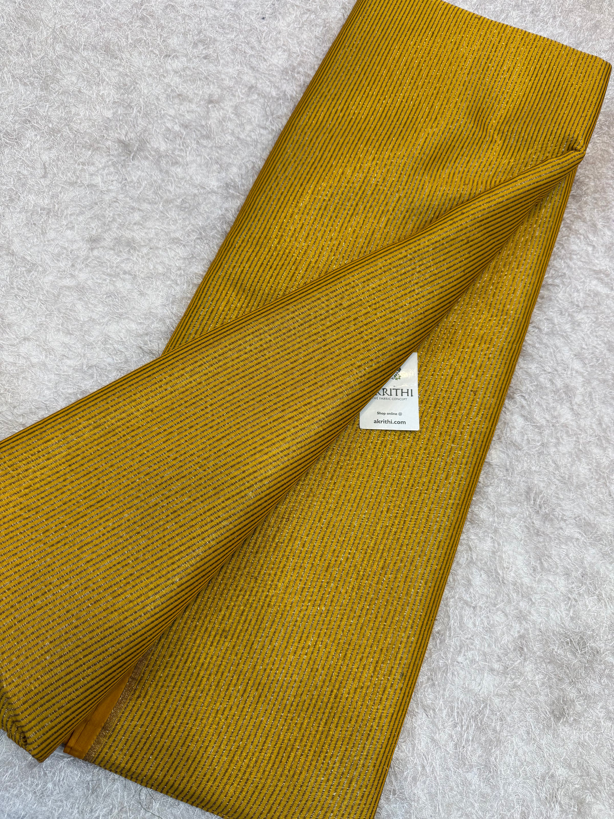 Pure Banarasi brocade striped antique zari fabric