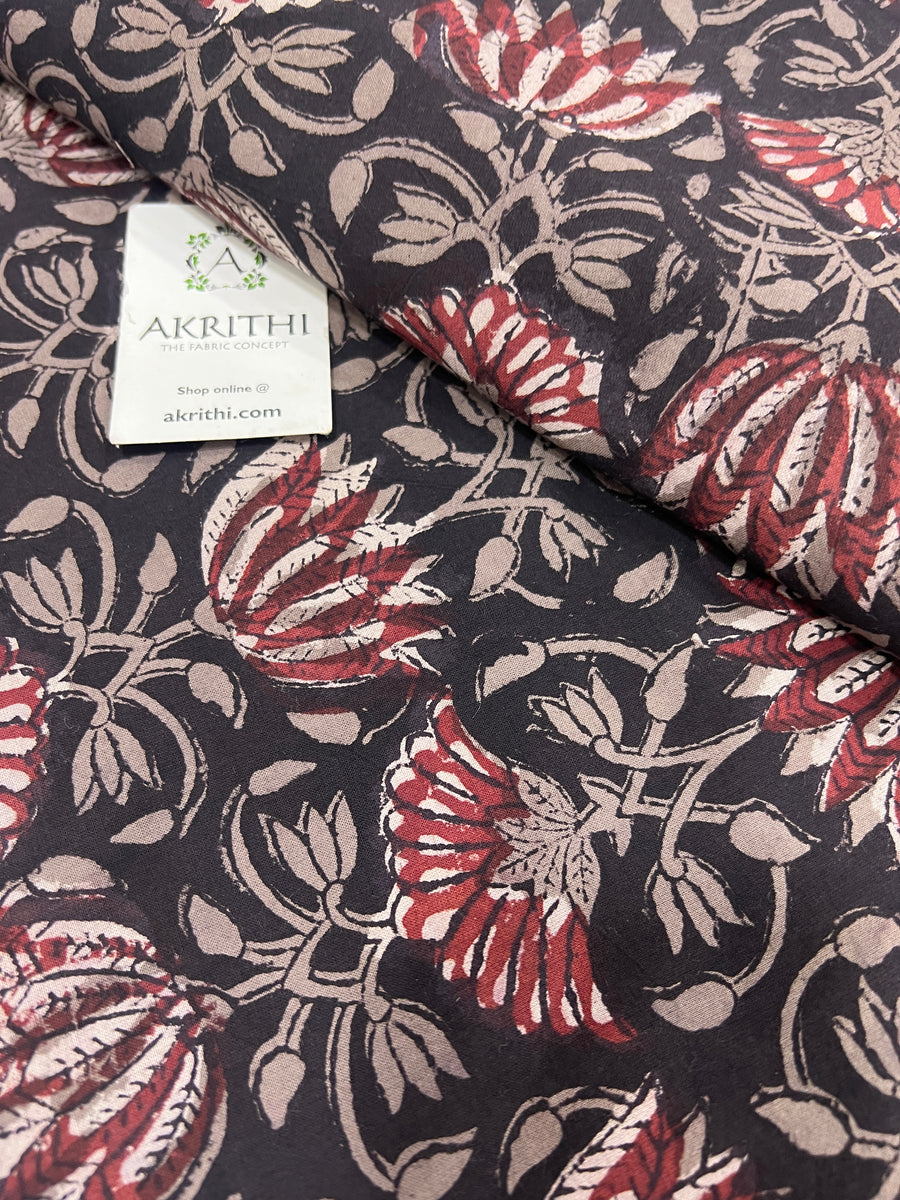 Jahota hand block printed pure cotton fabric