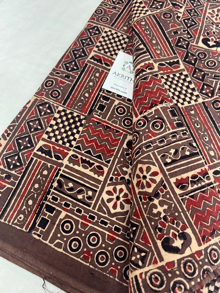 Ajrakh pure cotton fabric