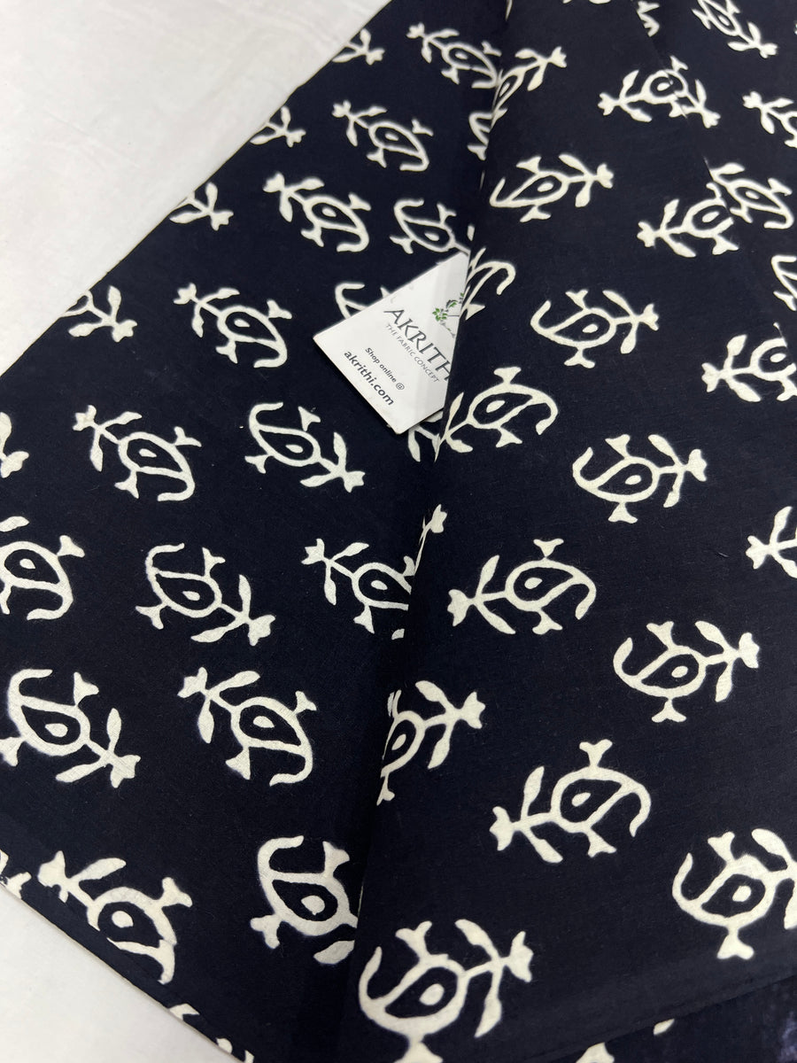 Hand block Printed pure cotton fabric