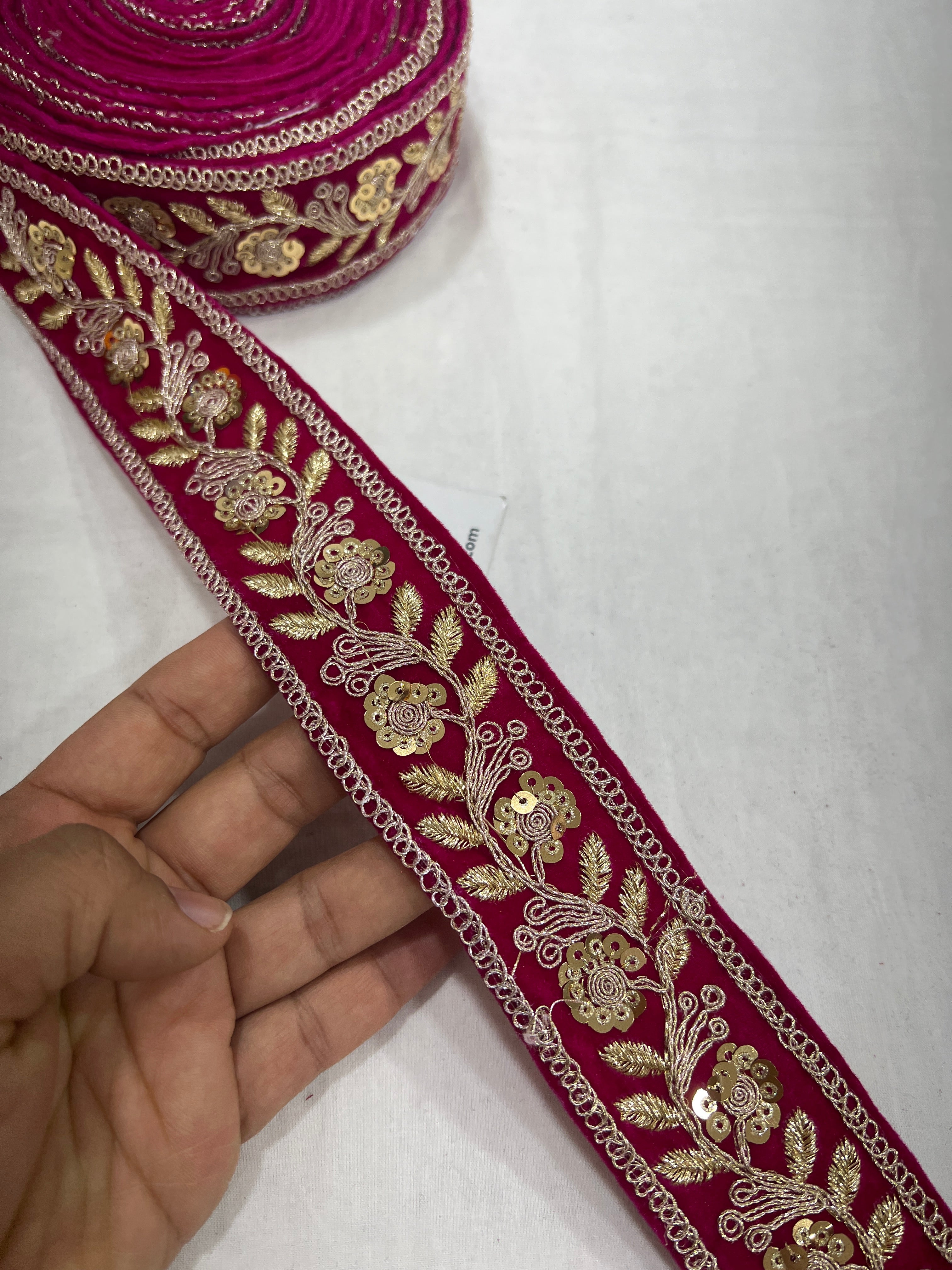 Buy Indian Embroidered saree Laces and Trims , Saree Border online ...