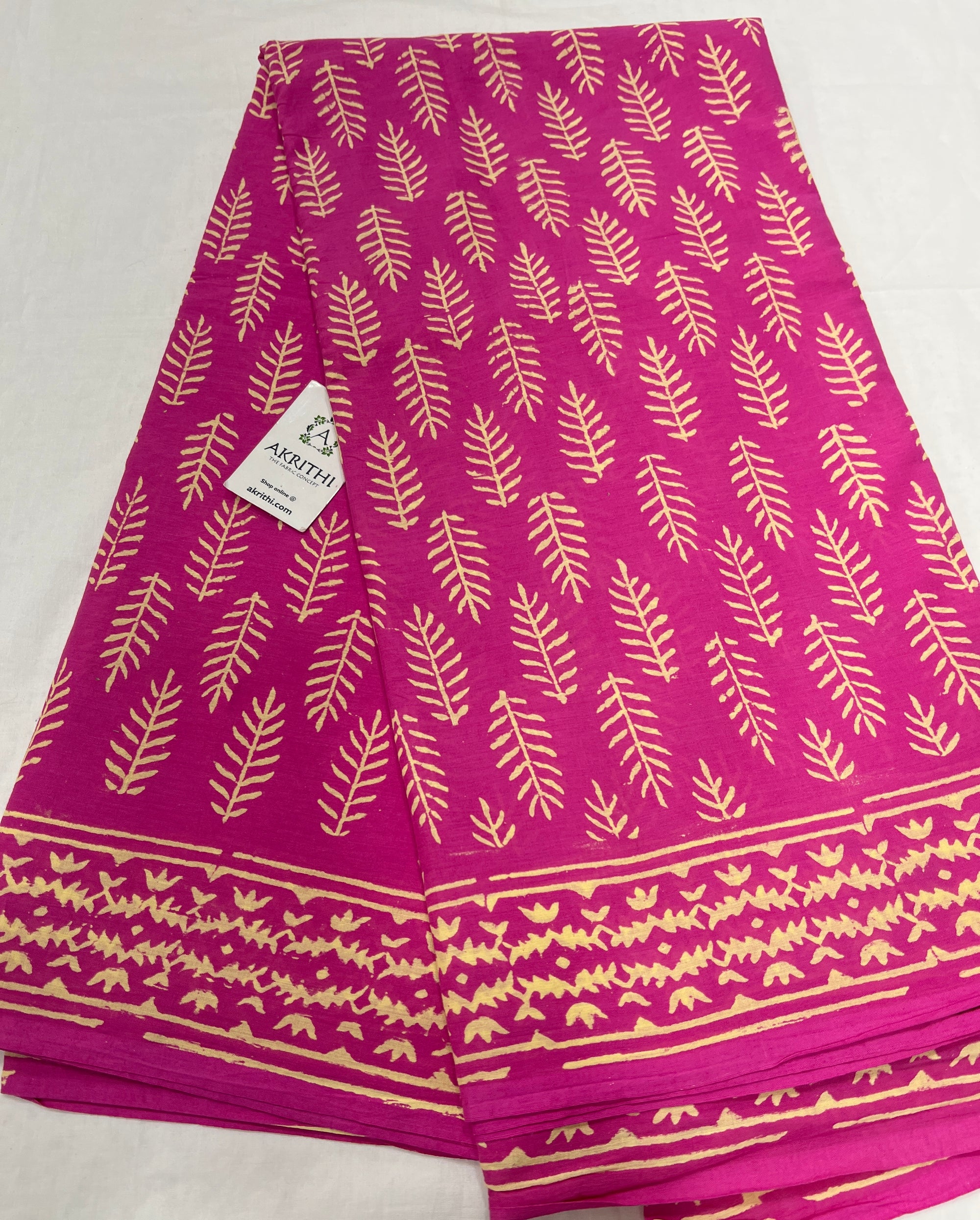 Printed pure cotton saree