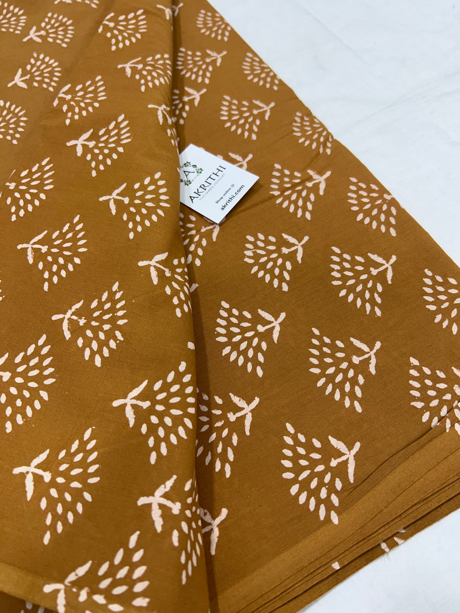 Dabu block Printed pure cotton fabric