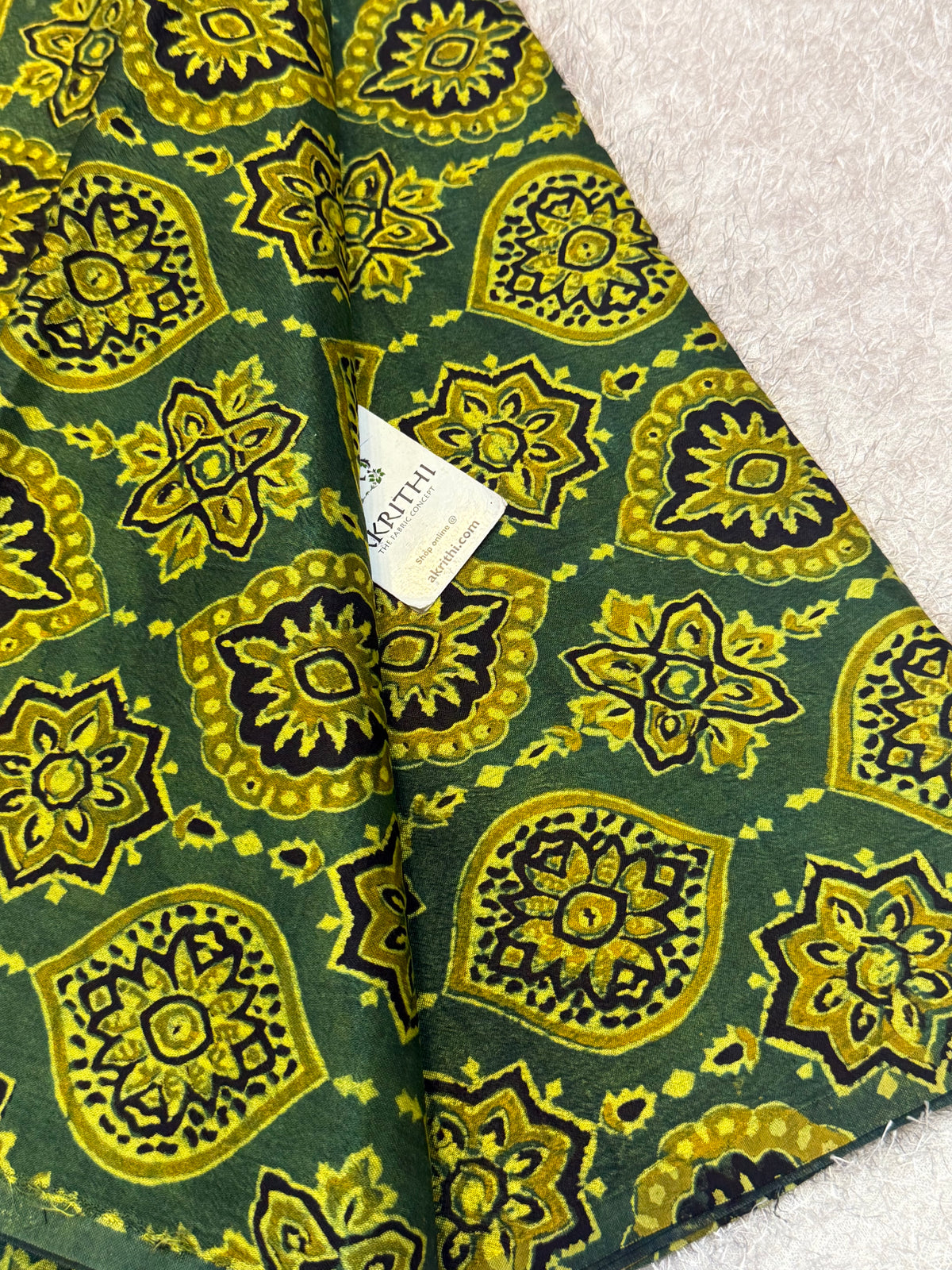 Ajrakh pure mashru silk fabric