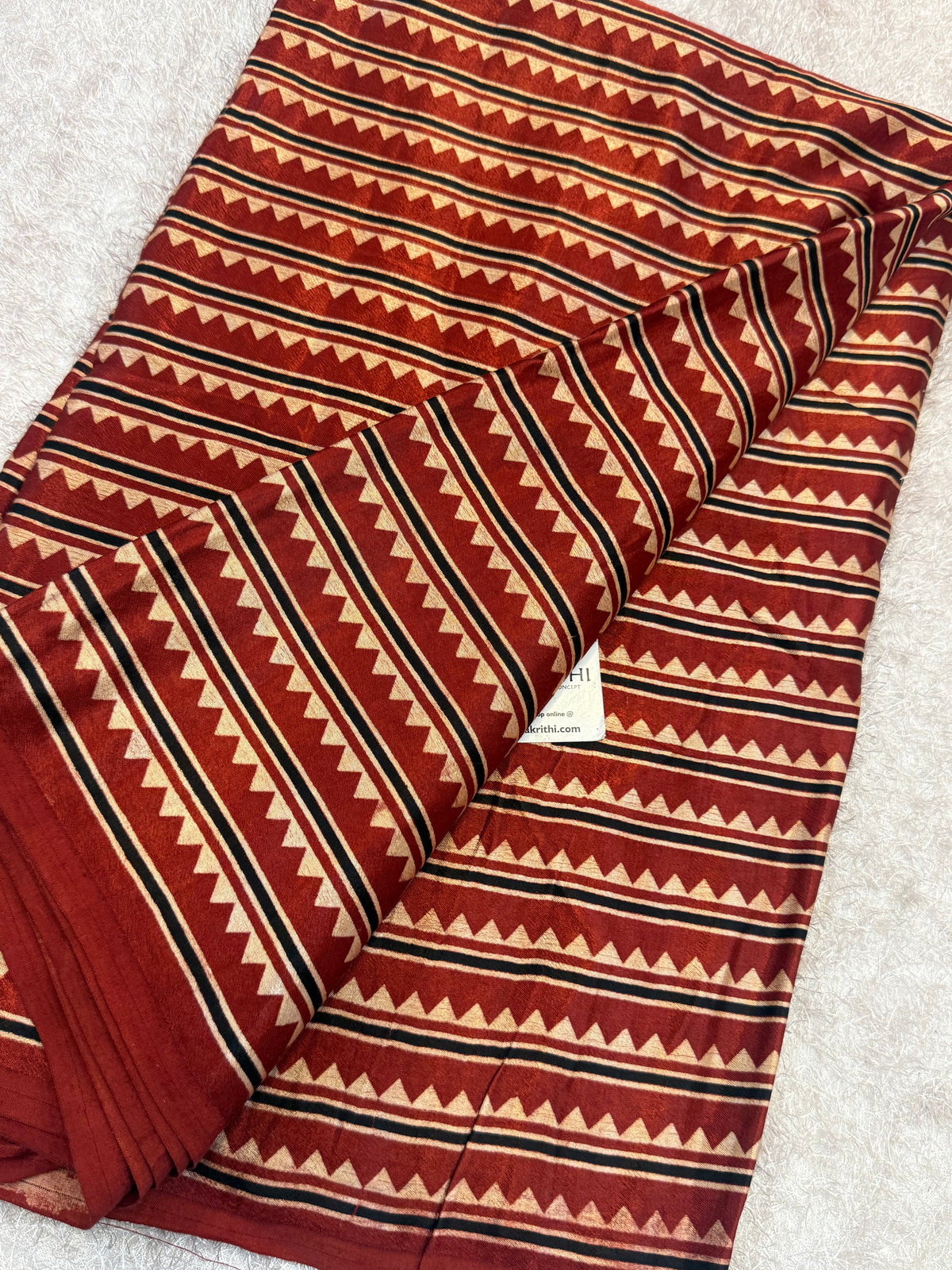 Ajrakh pure mashru silk fabric