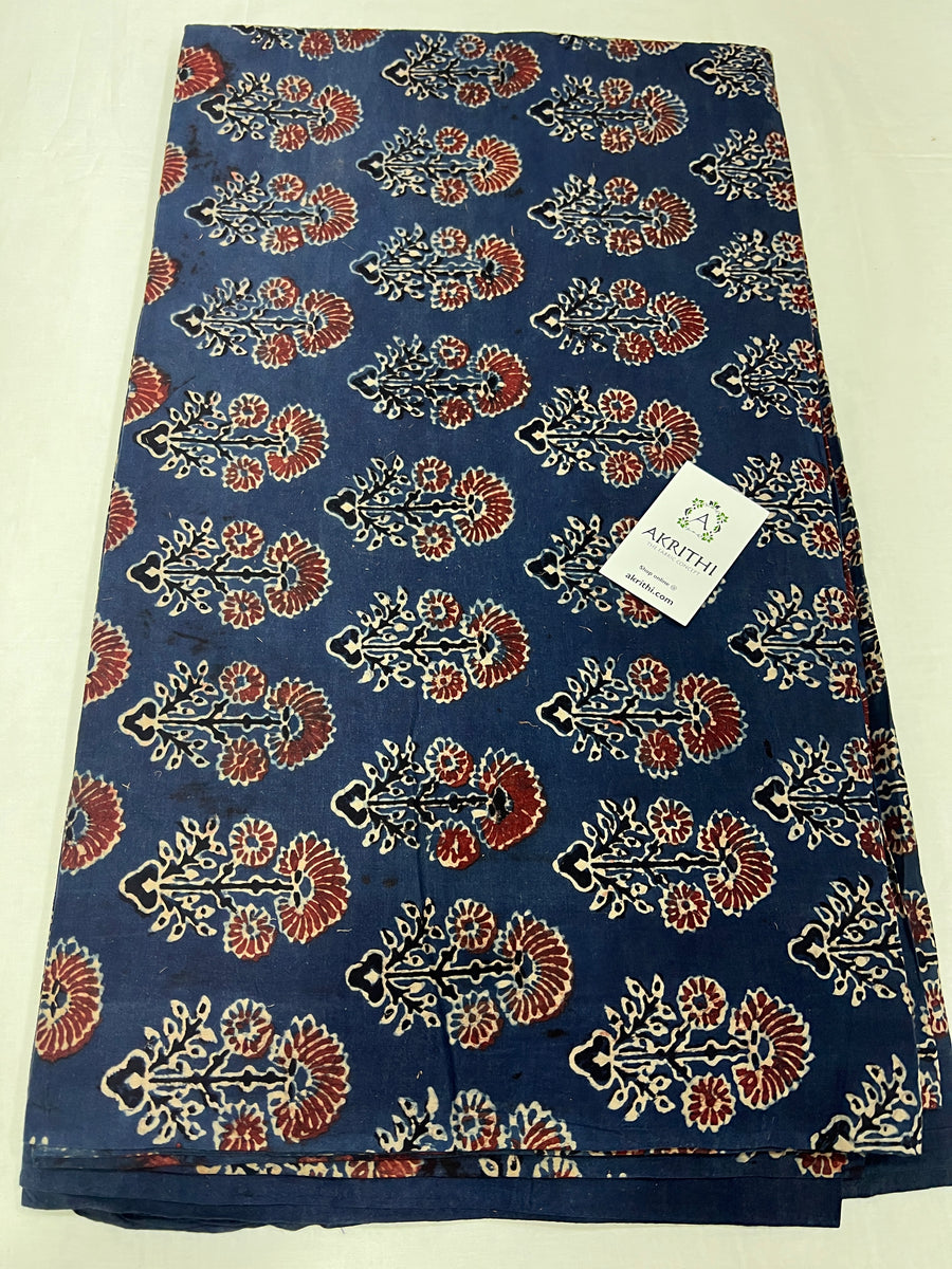 Ajrakh pure cotton fabric