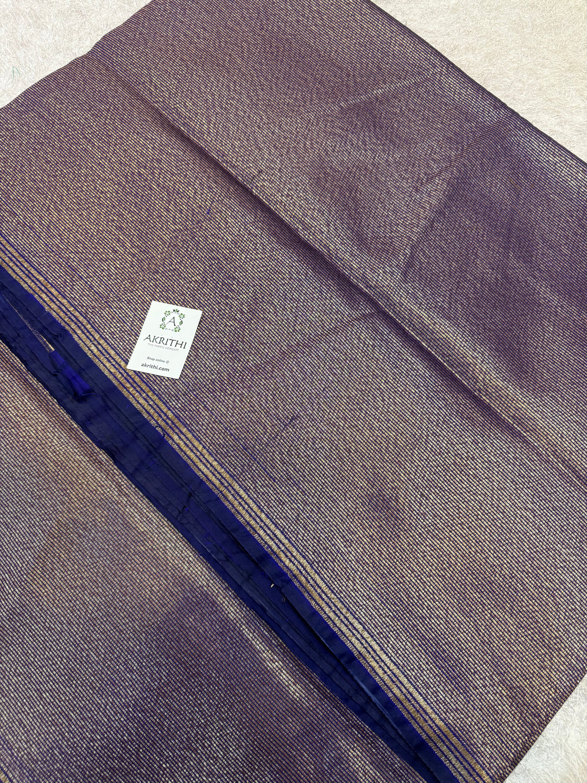 Pure Banarasi brocade striped antique zari fabric