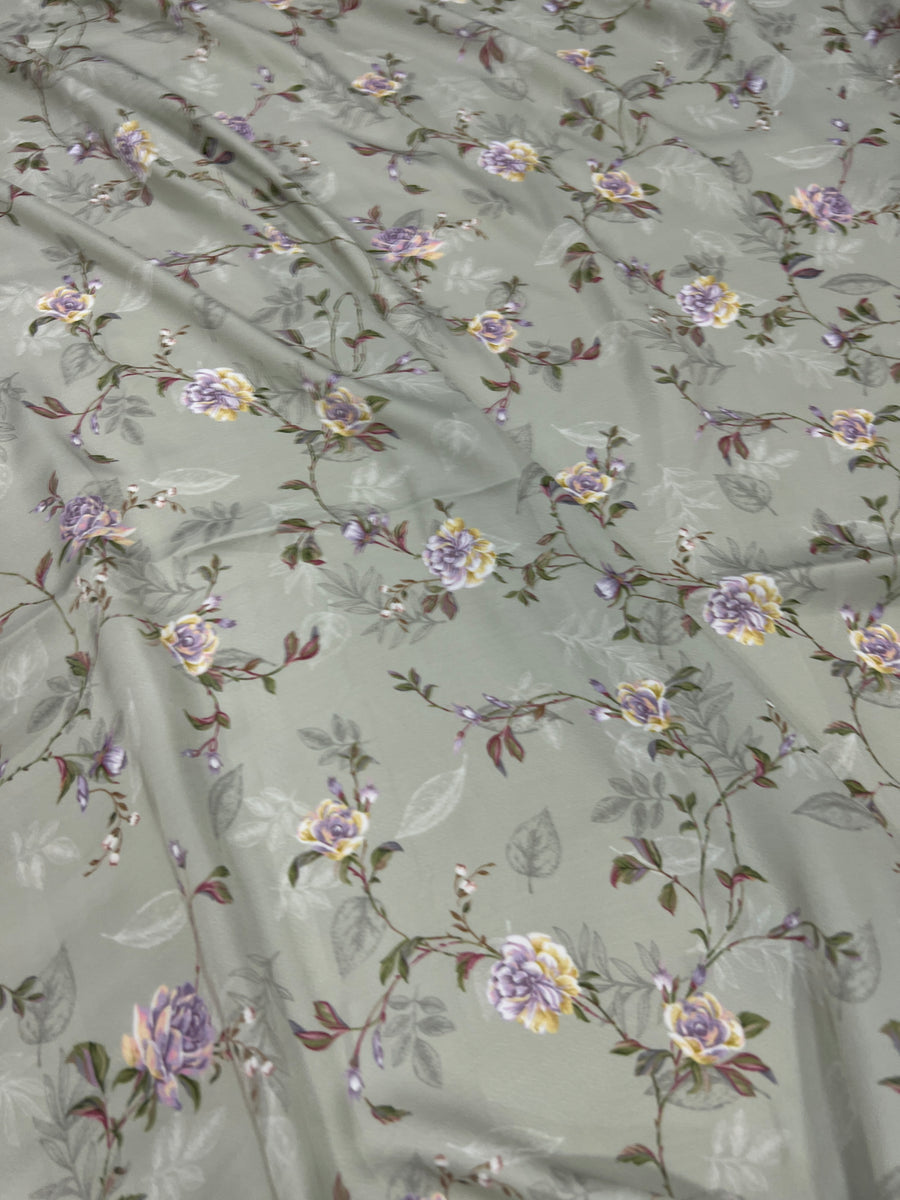 Digital printed modal satin fabric