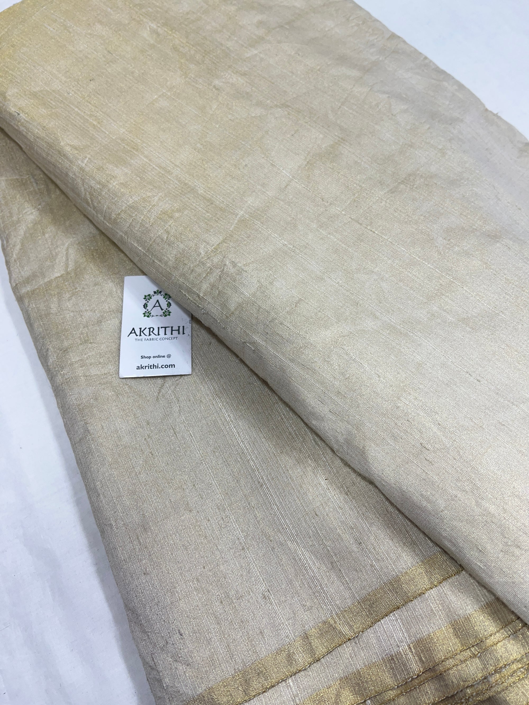 Pure raw silk tissue fabric