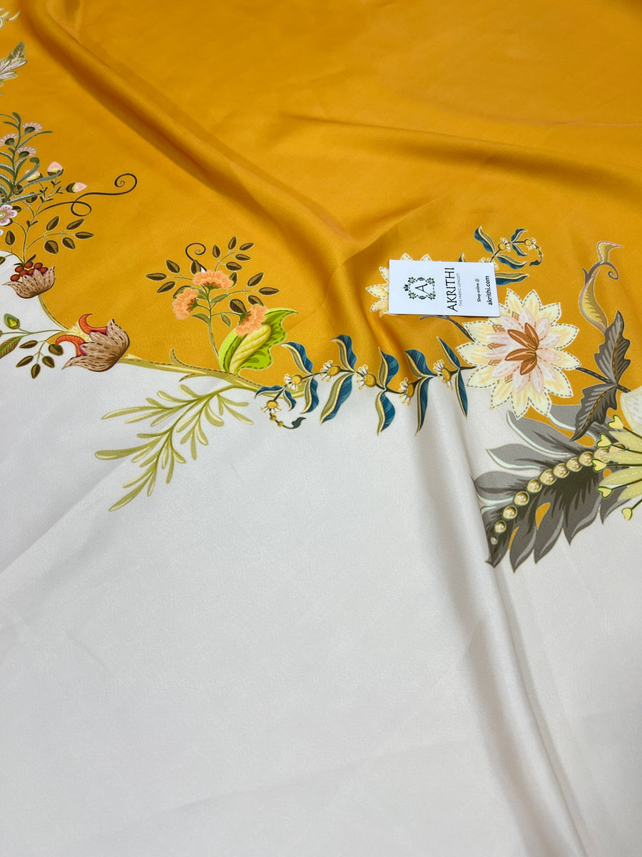 Digital printed modal satin fabric