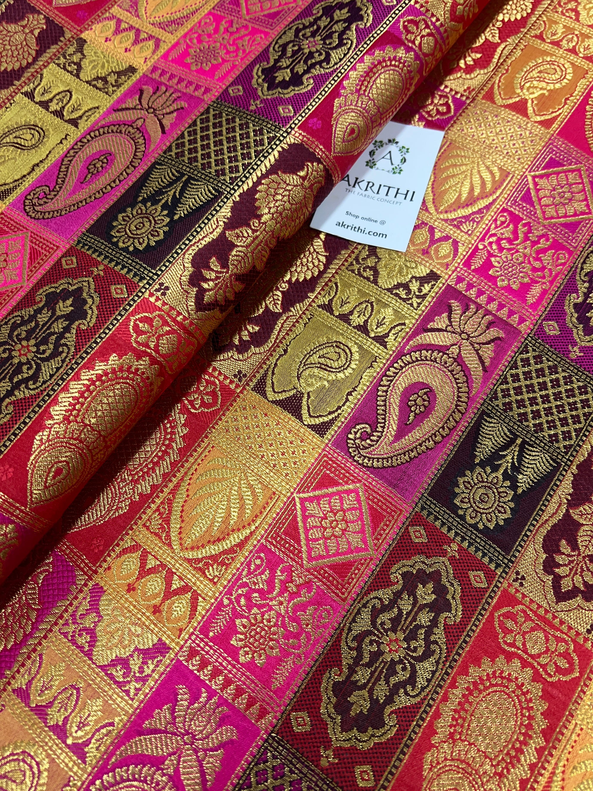 Pure Banarasi brocade fabric