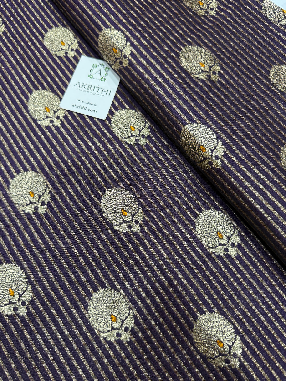 Pure Banarasi brocade with meena butti antique zari fabric