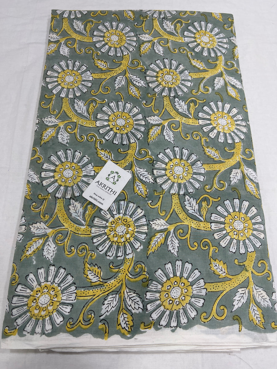 Hand block Printed pure cotton fabric