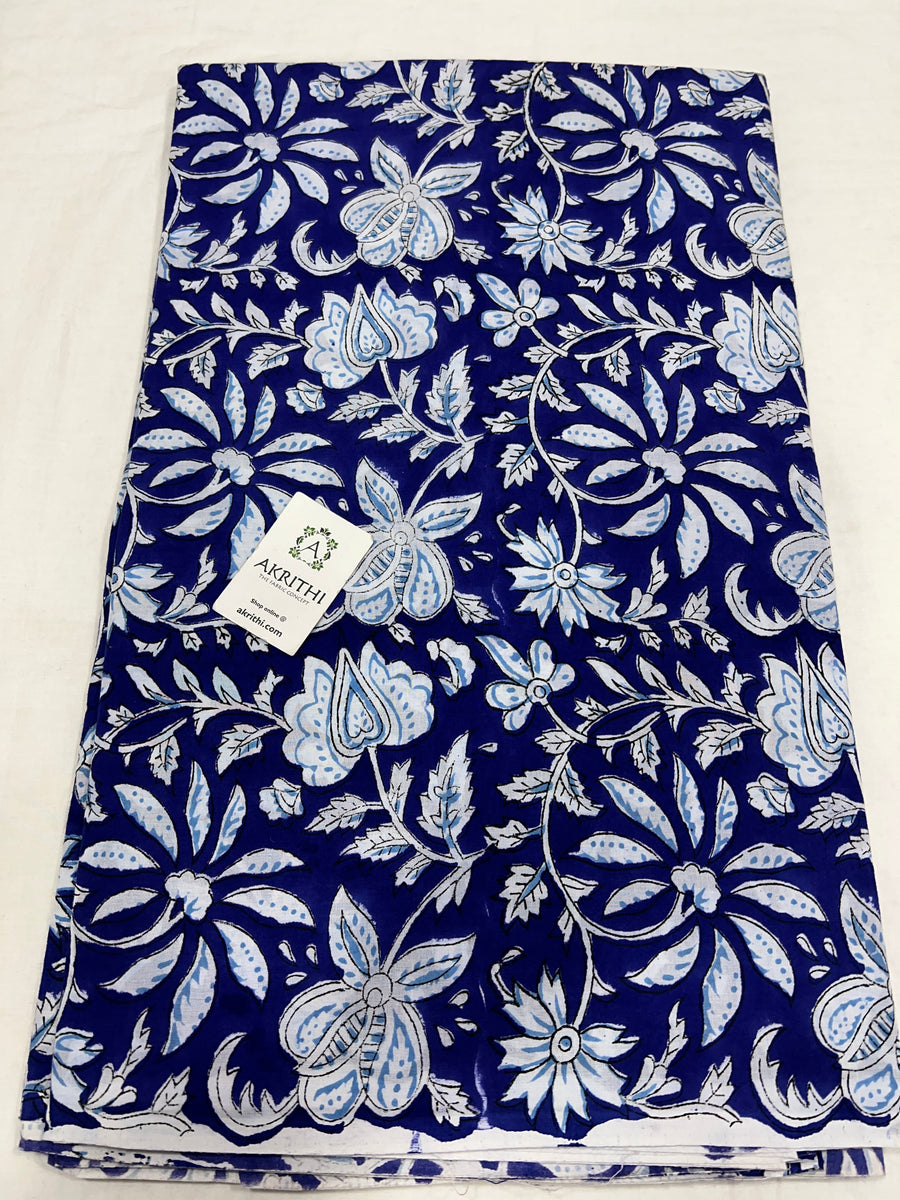 Hand block Printed pure cotton fabric