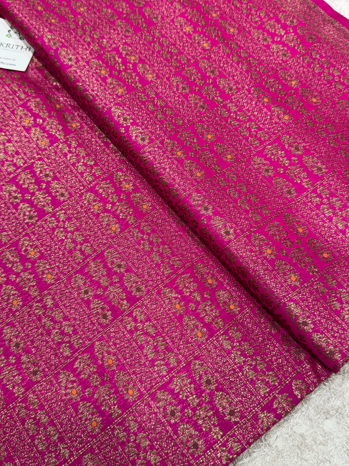 Pure Banarasi brocade antique zari fabric