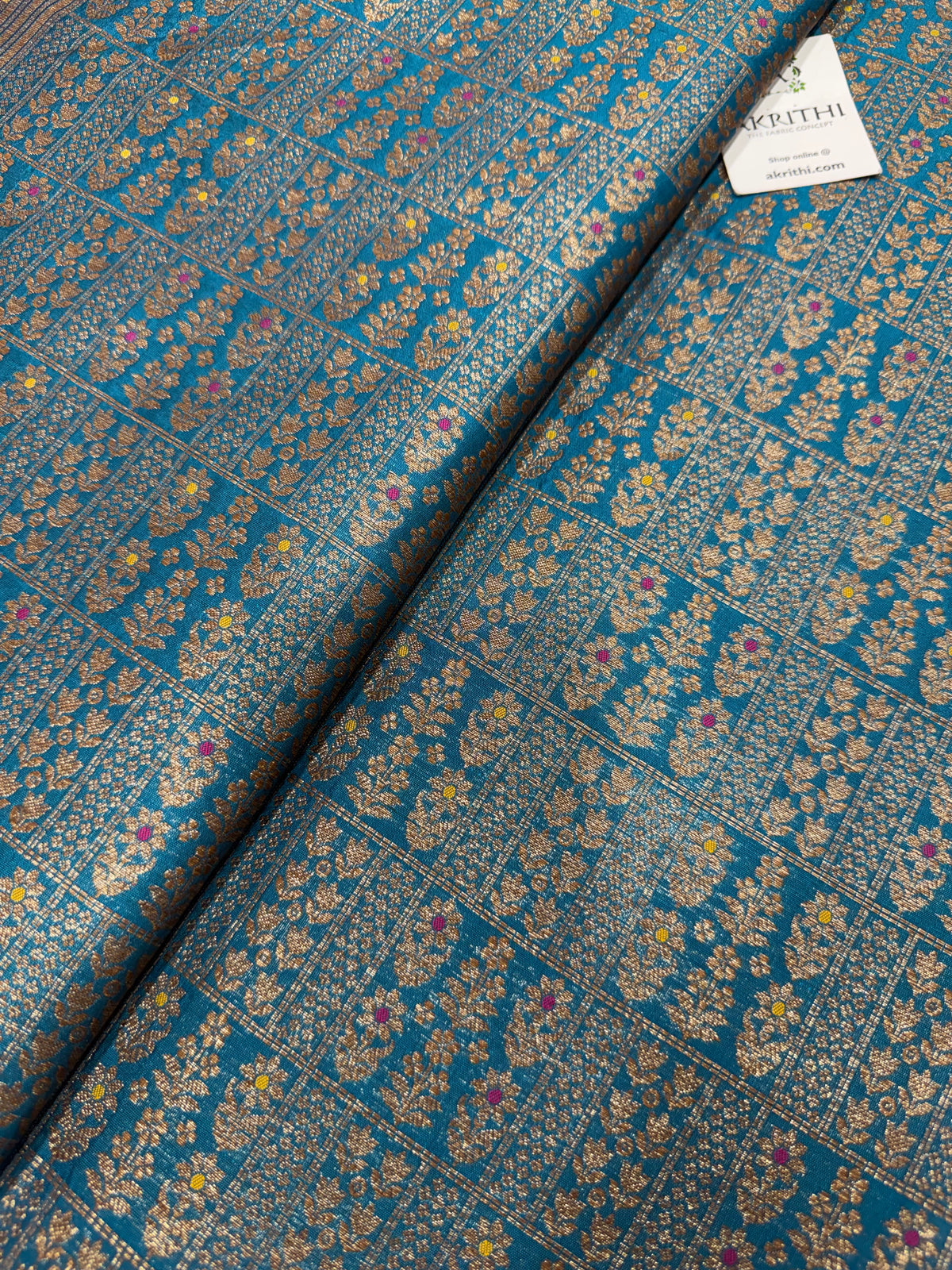 Pure Banarasi brocade antique zari fabric