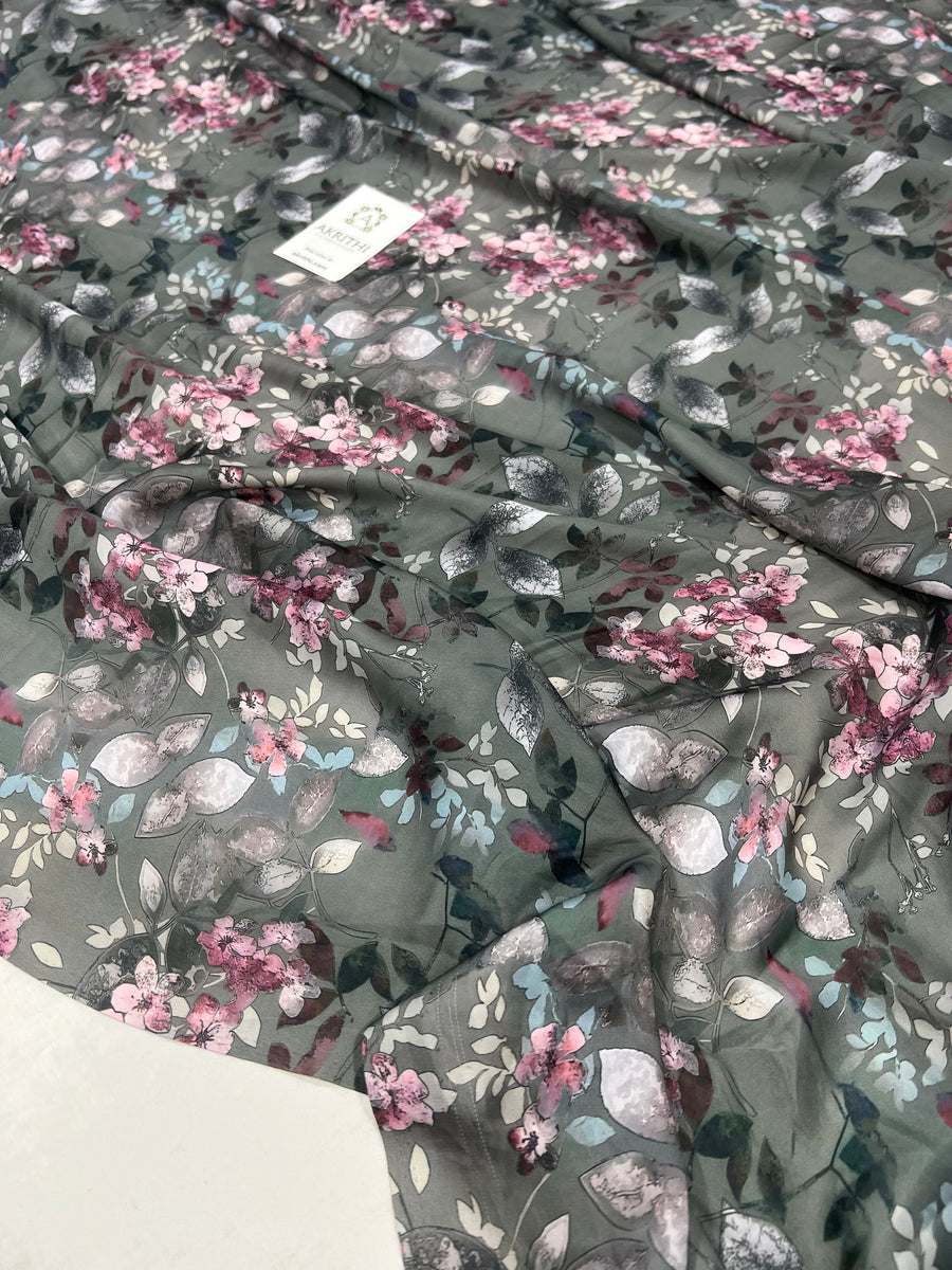 Digital printed modal satin fabric