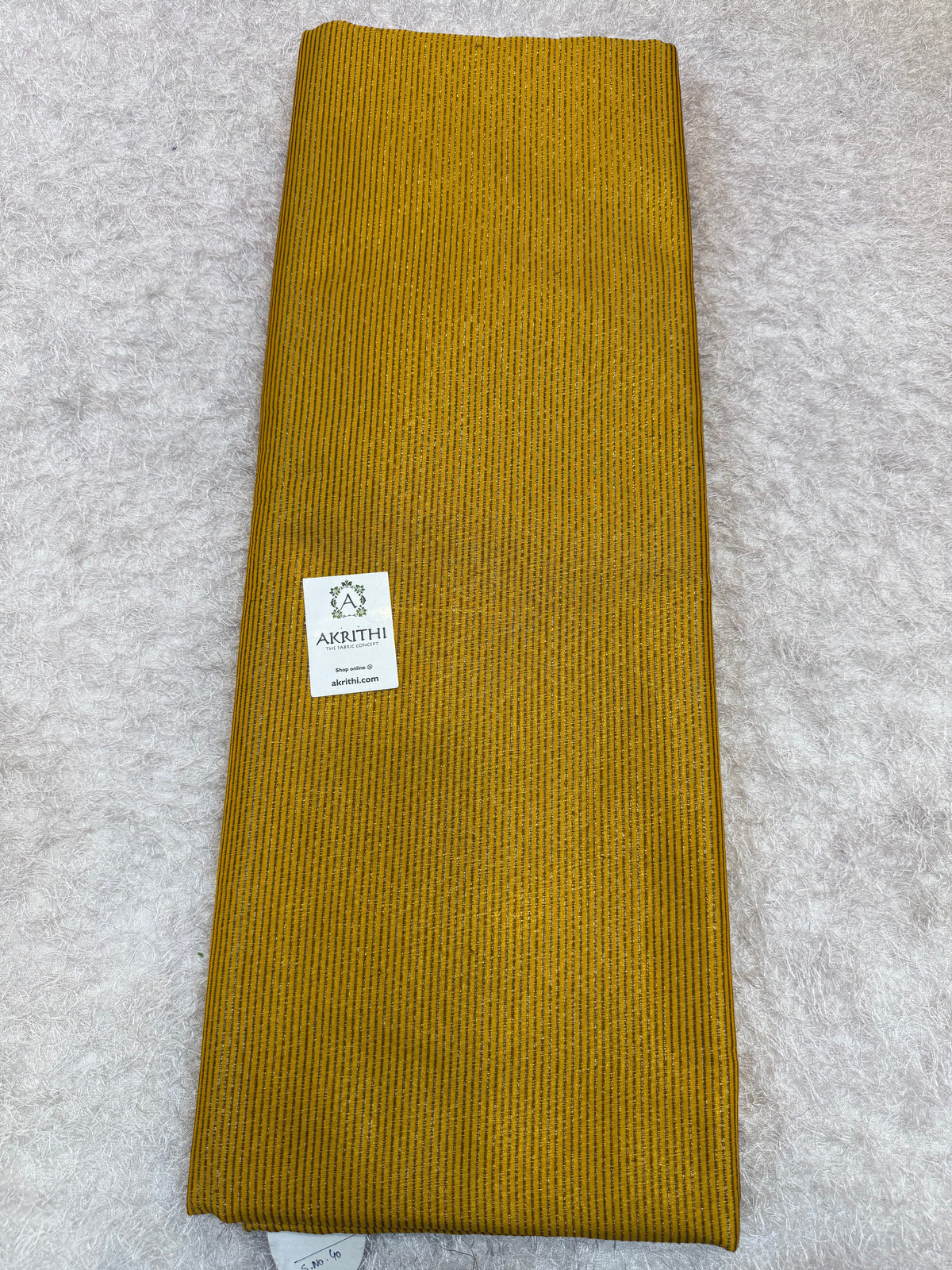 Pure Banarasi brocade striped antique zari fabric