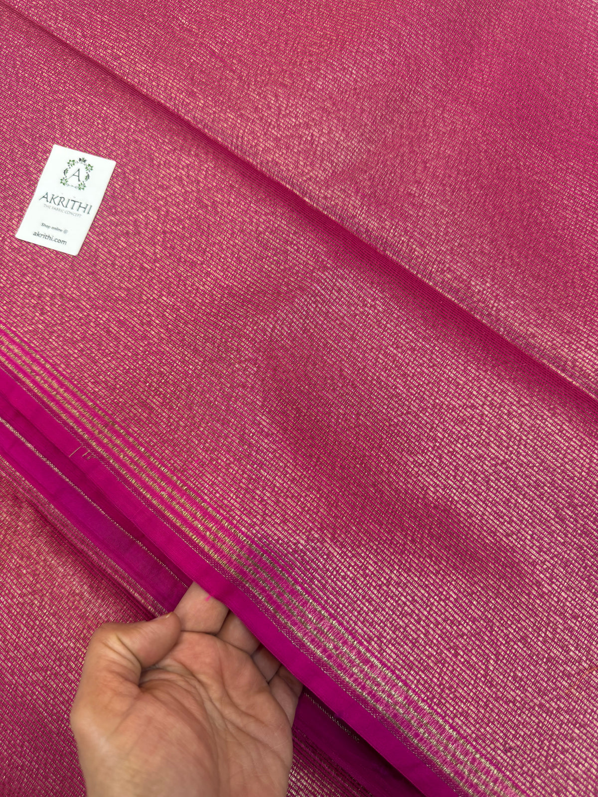 Pure Banarasi brocade striped antique zari fabric