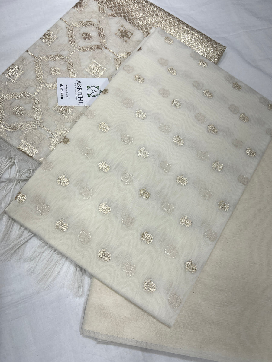 SUPERFINE CHANDERI SUIT WITH DUPATTA