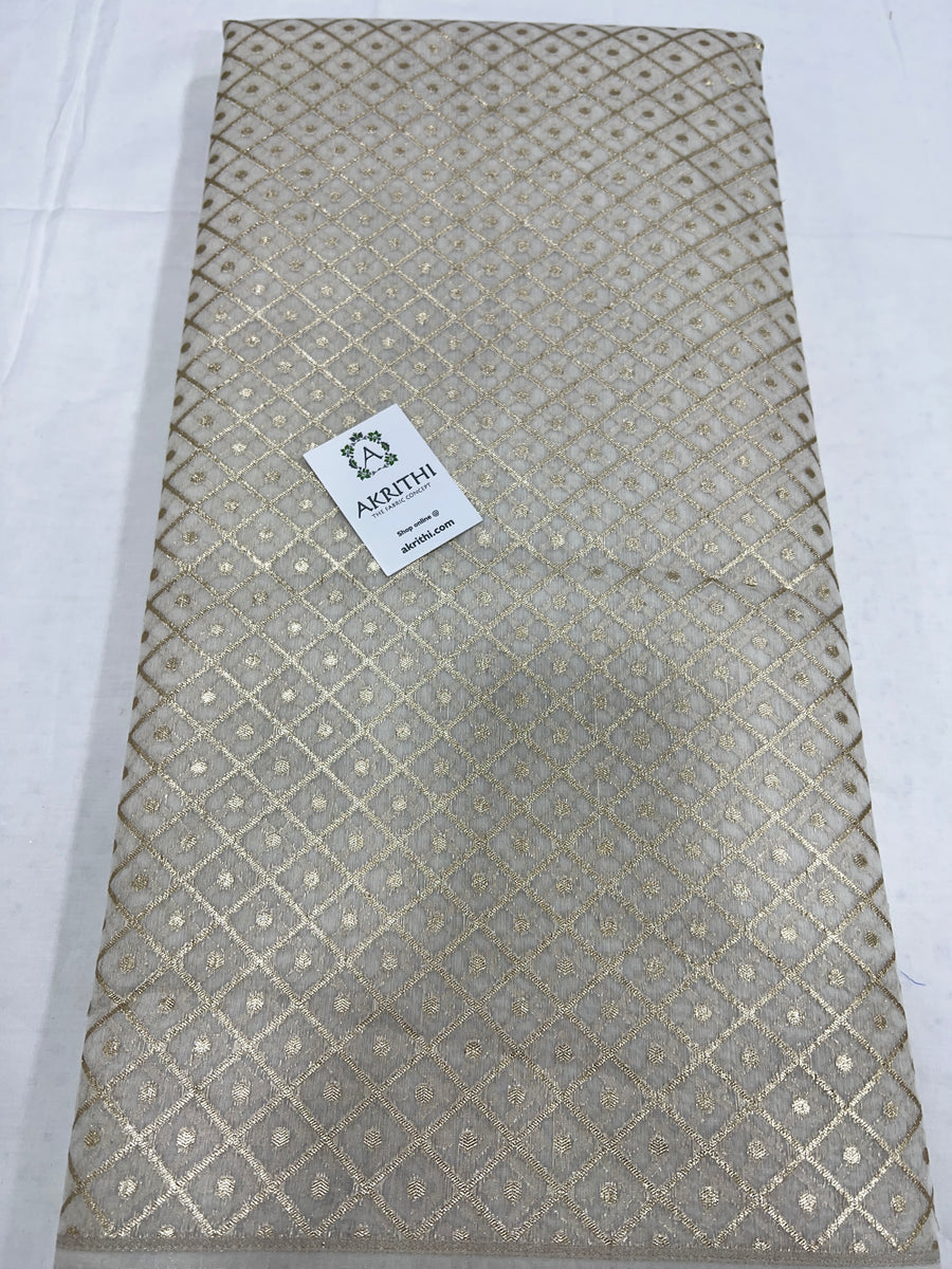 Dyeable banarasi Handloom chanderi lurex fabric