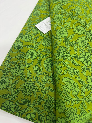 Block Printed pure cotton fabric