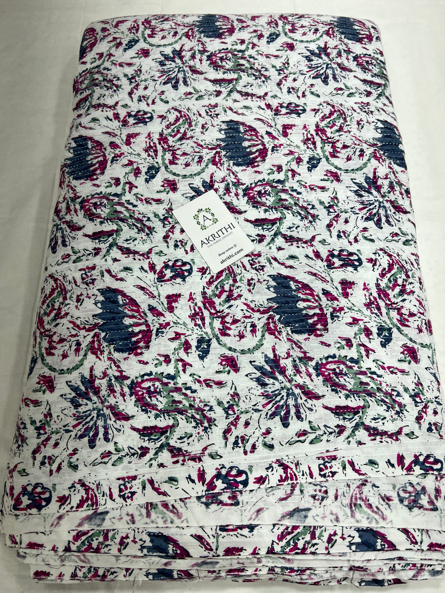 Kantha Printed pure cotton fabric