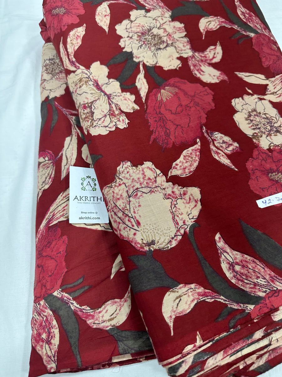 Printed pure cotton fabric