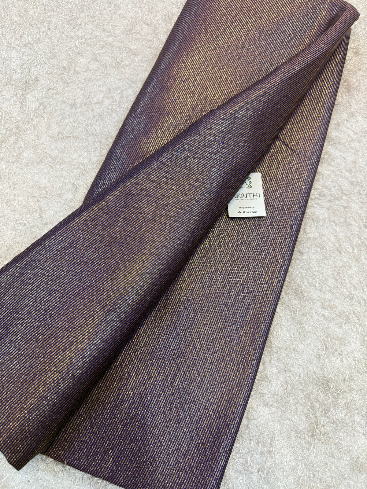 Pure Banarasi brocade striped antique zari fabric