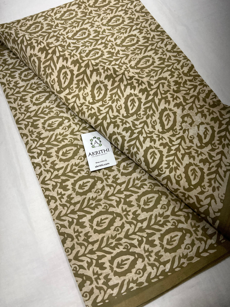 Dabu block Printed pure cotton fabric