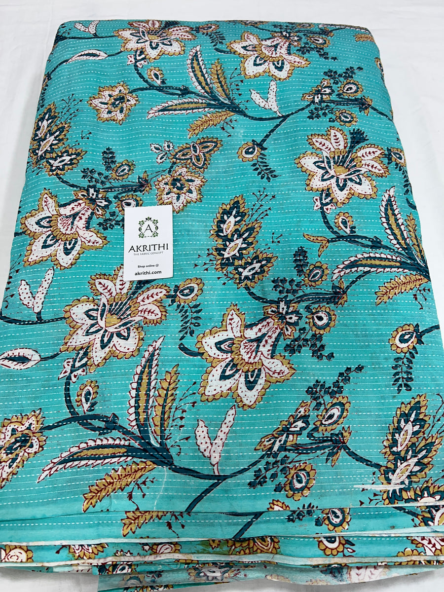 Kantha Printed pure cotton fabric