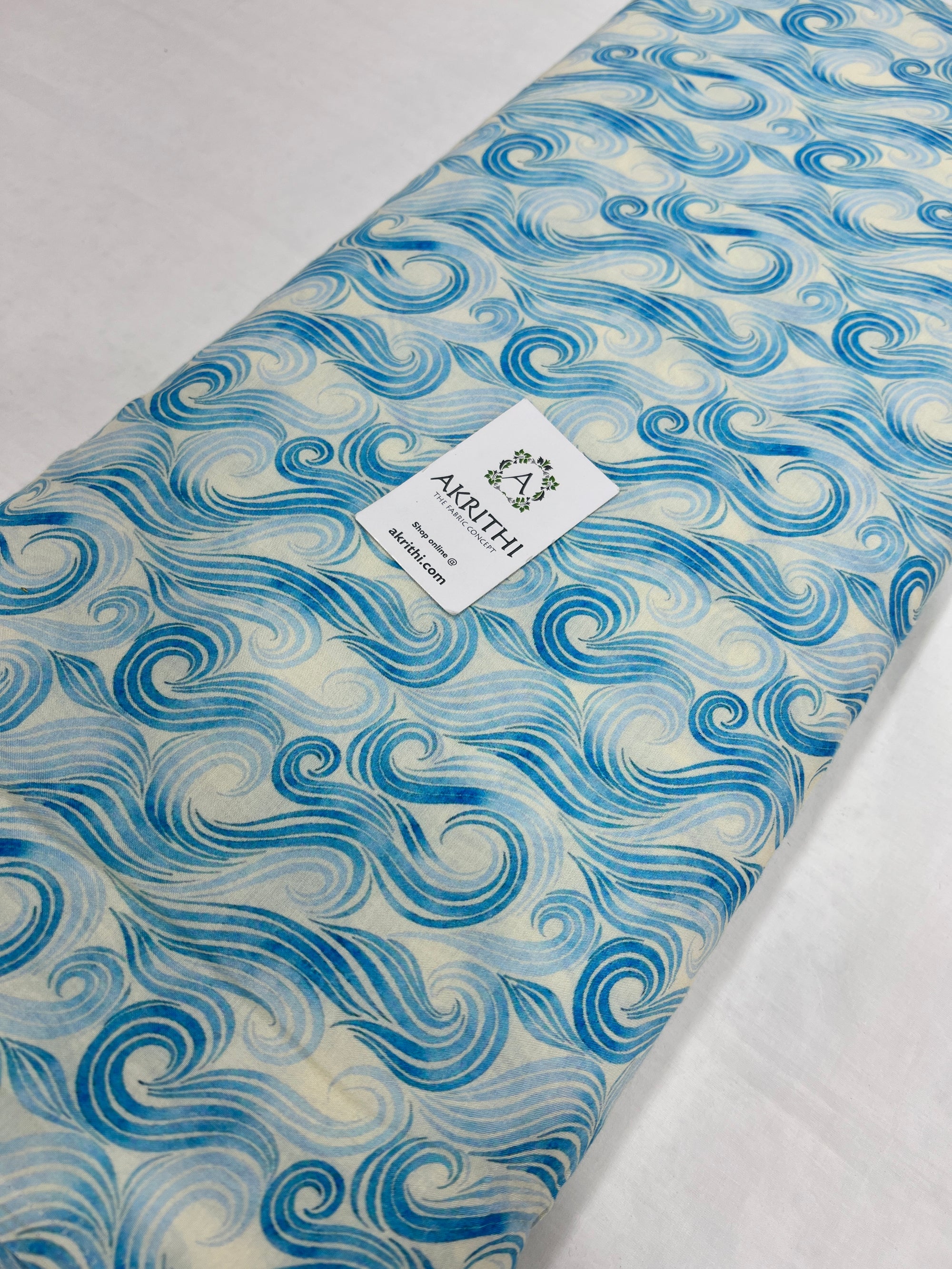 Printed pure muslin fabric