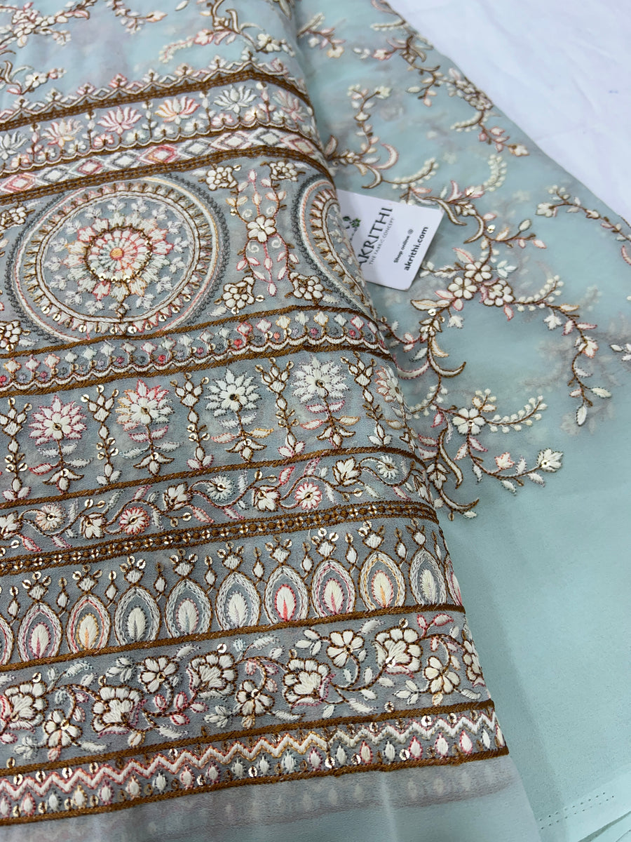 Embroidered Georgette fabric