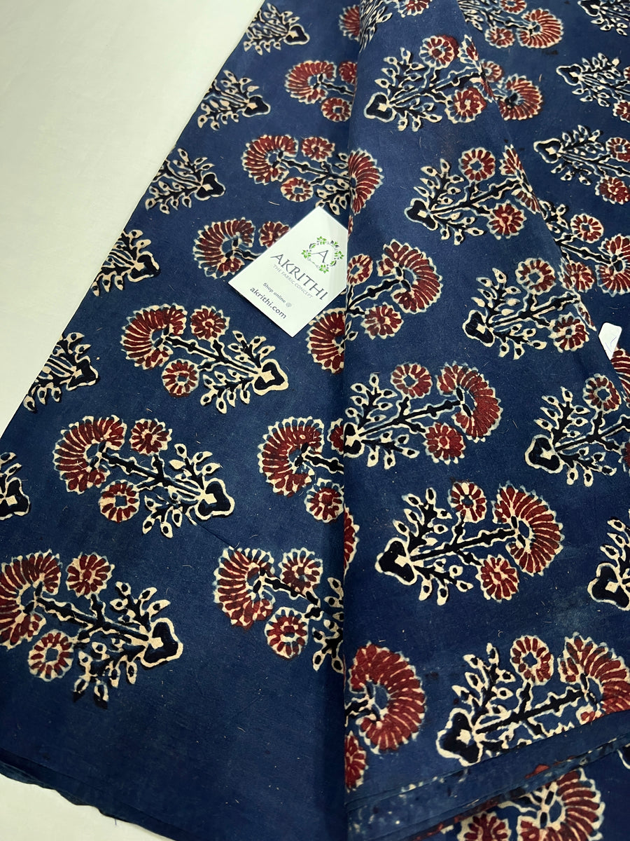 Ajrakh pure cotton fabric