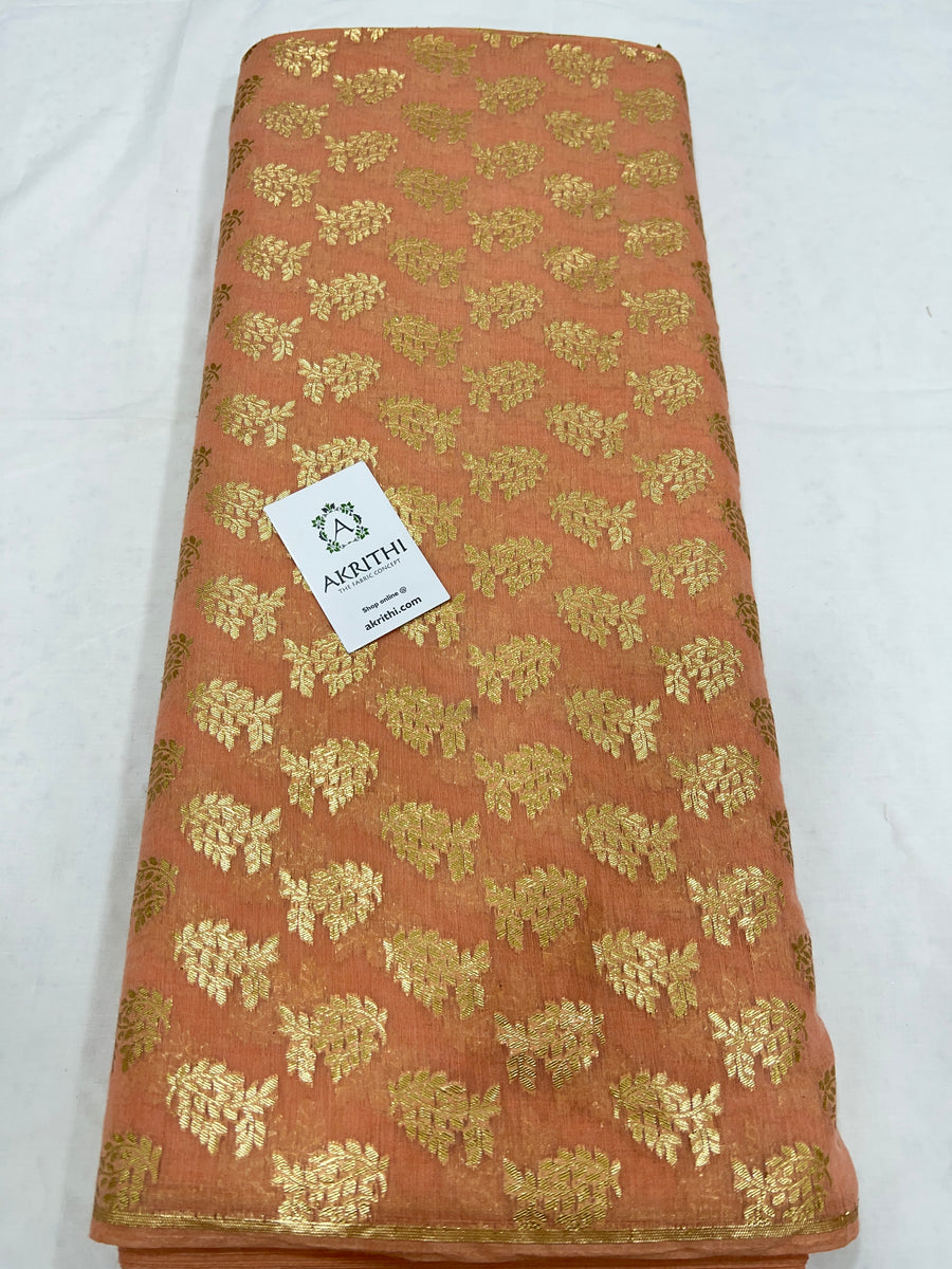 Banarasi chanderi cotton  lurex fabric