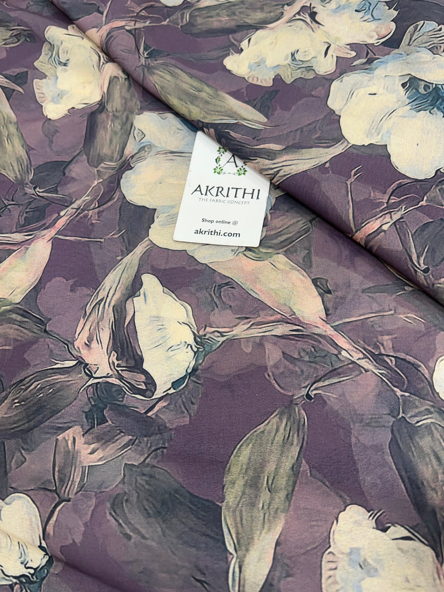 Digital floral printed georgette fabric