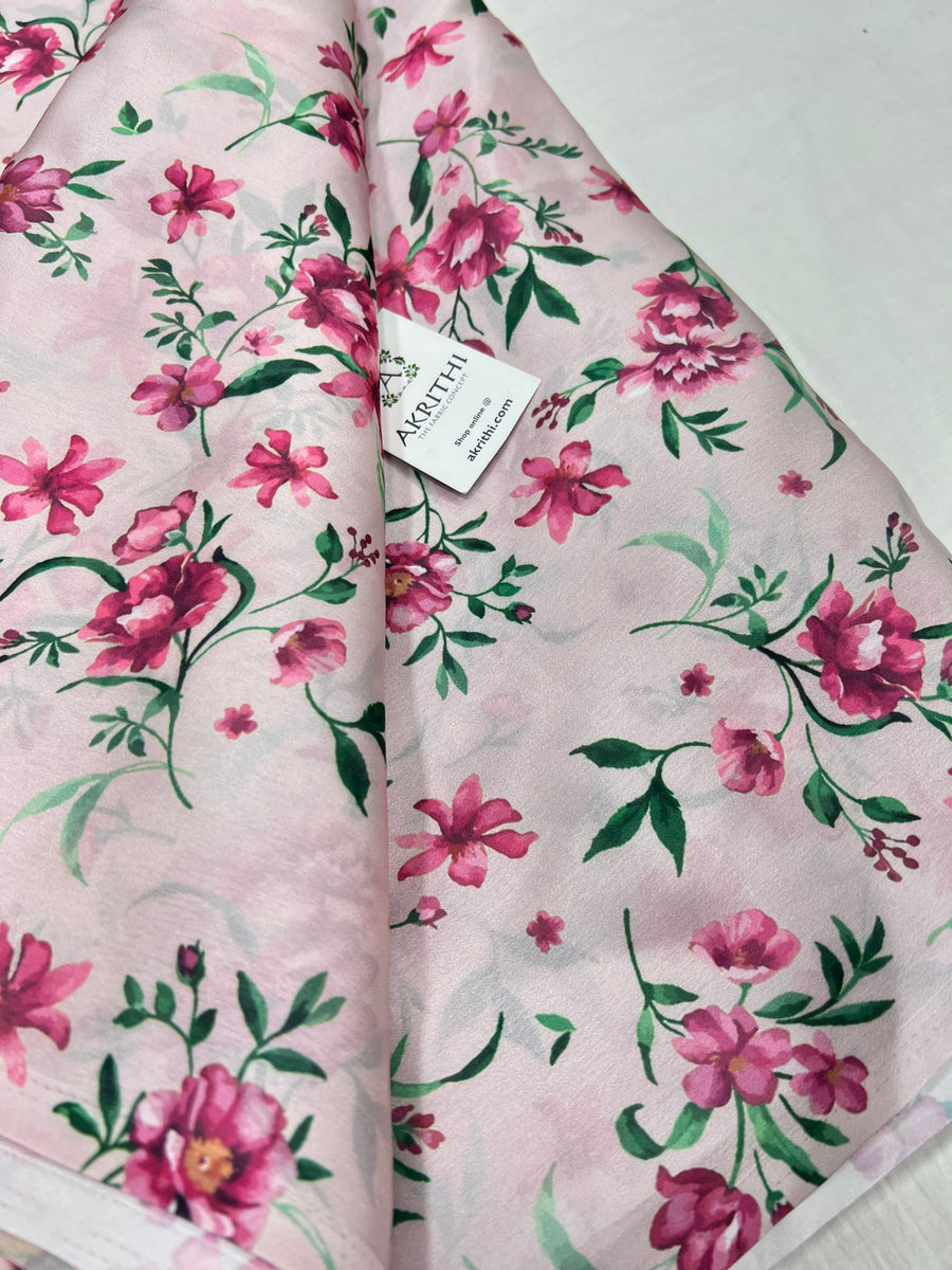 Digital  printed satin georgette fabric