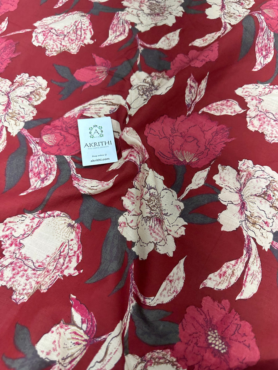 Printed pure cotton fabric