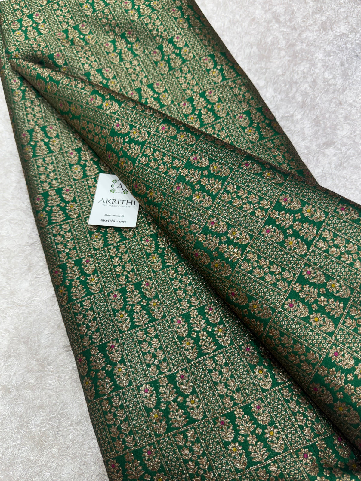Pure Banarasi brocade antique zari fabric