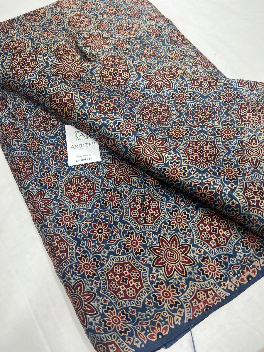 Ajrakh mushru fabric