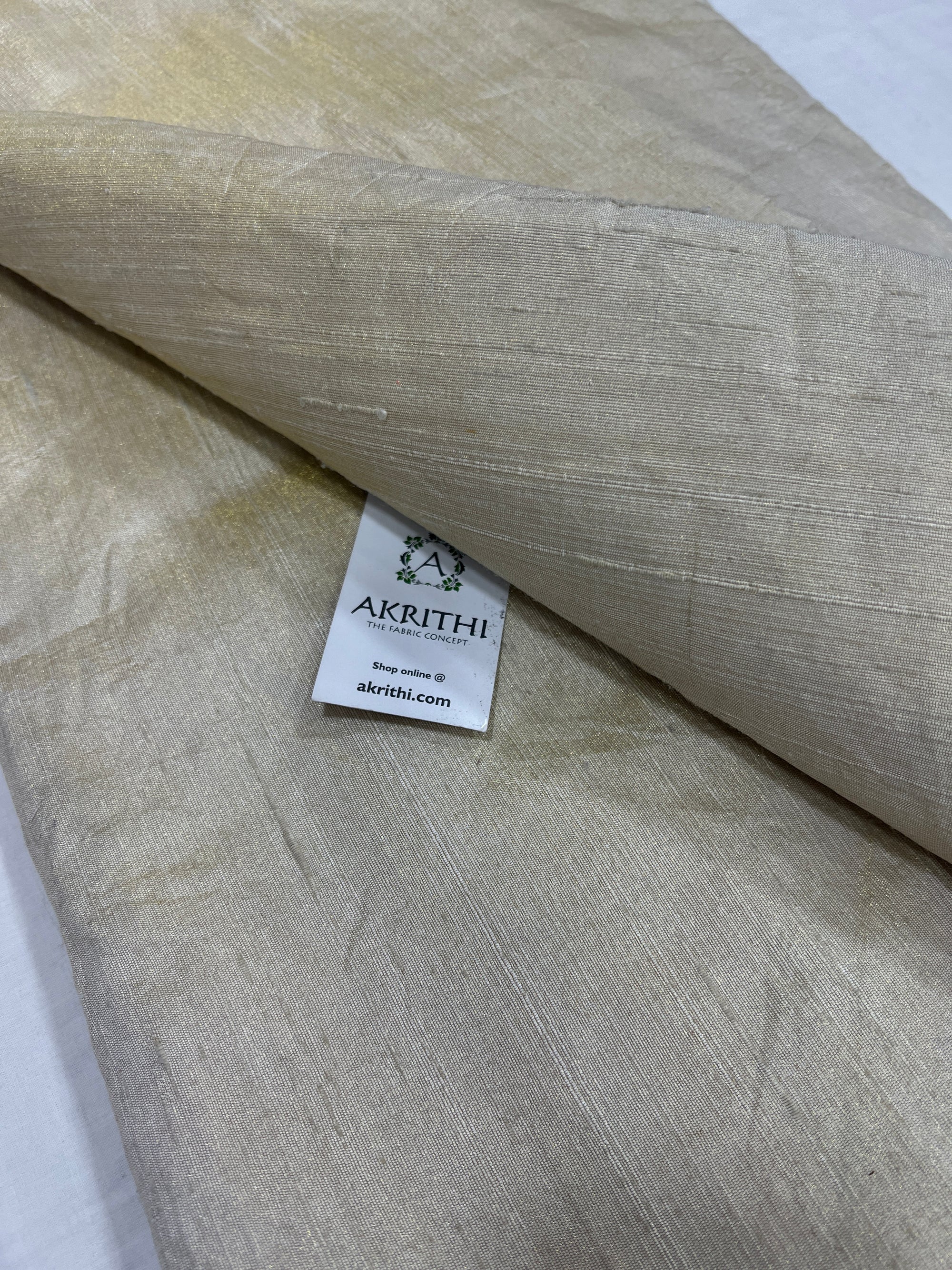 Pure raw silk tissue fabric