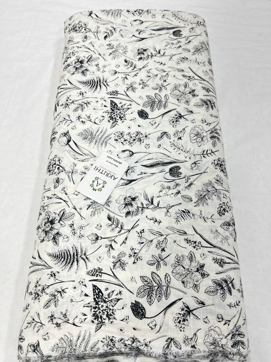 Digital Printed pure linen fabric