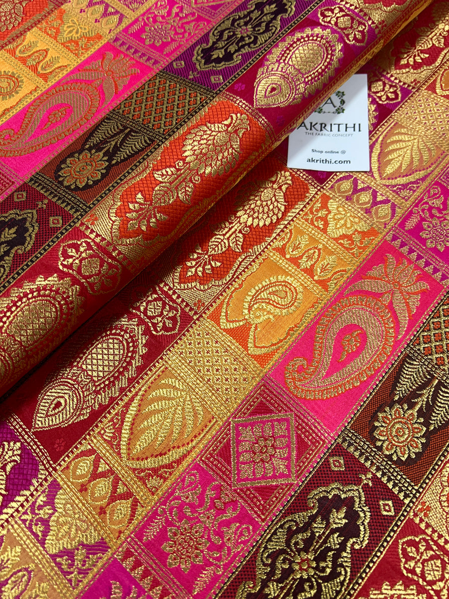 Pure Banarasi brocade fabric