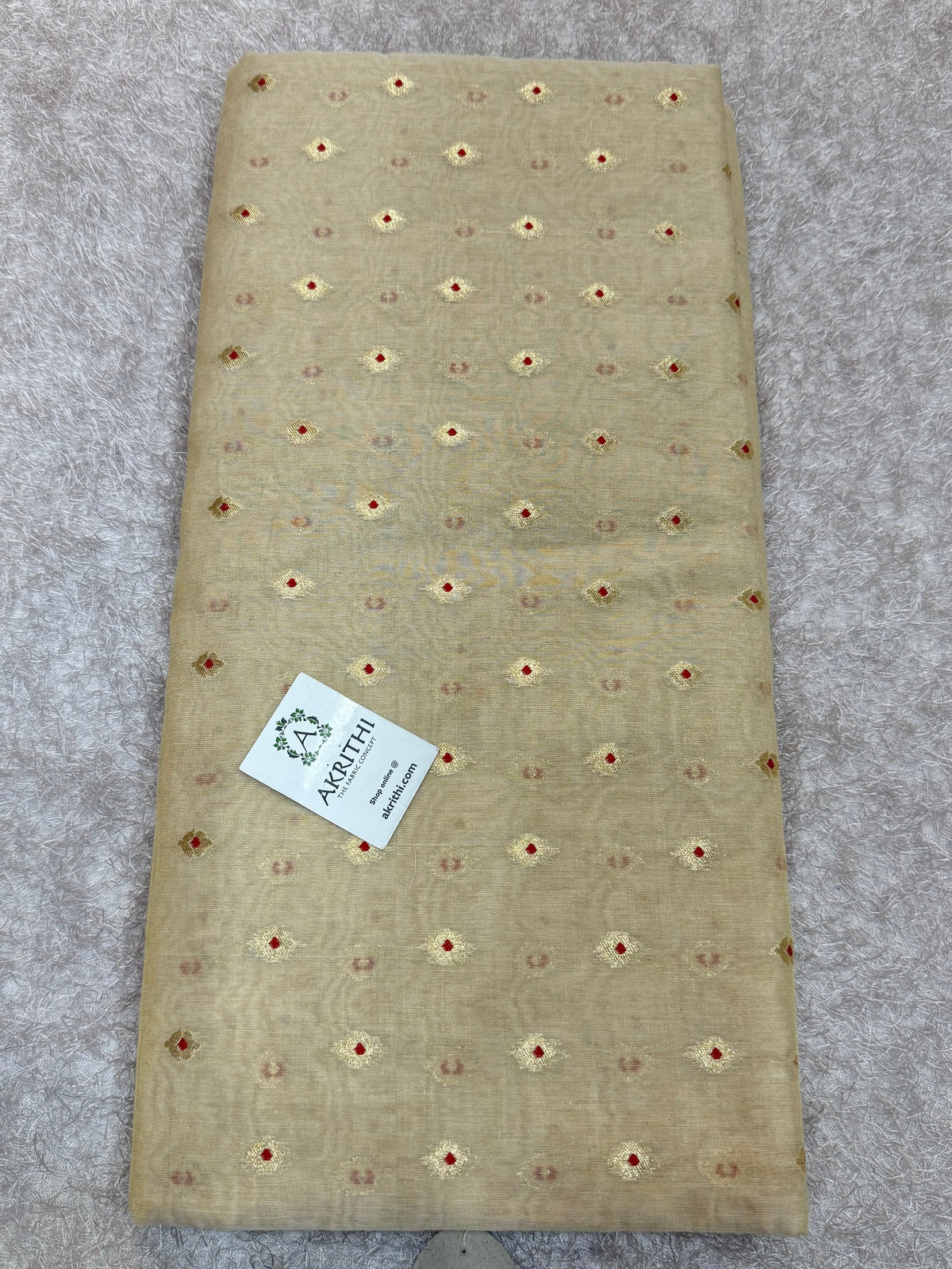 Dyeable banarasi Pure silk chanderi tissue meena butti fabric