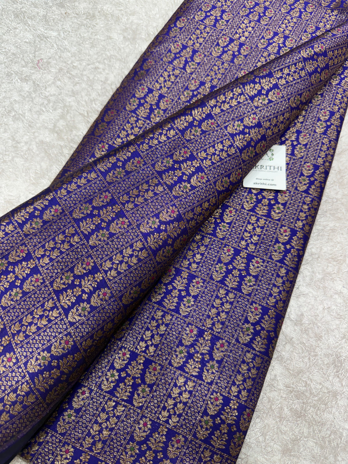 Pure Banarasi brocade antique zari fabric