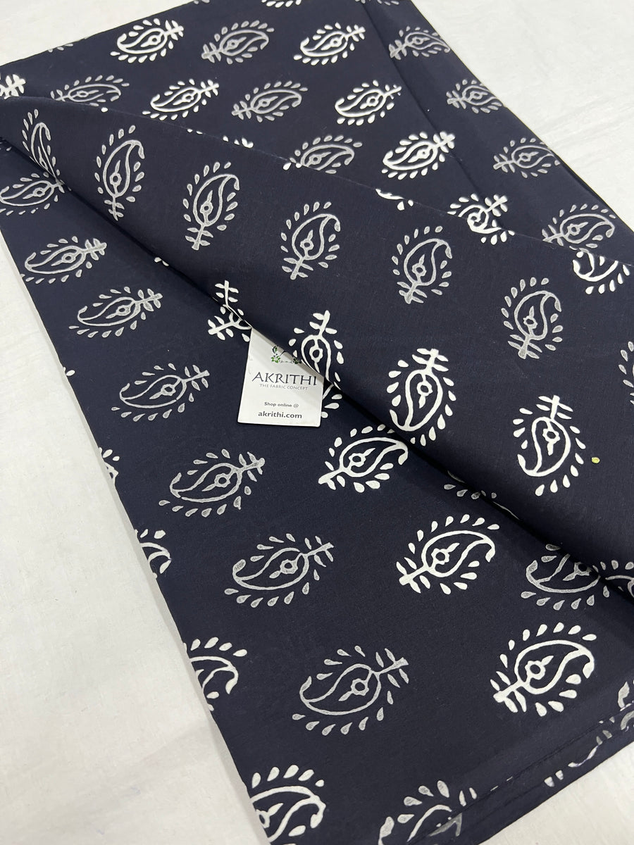 Hand block Printed pure cotton fabric