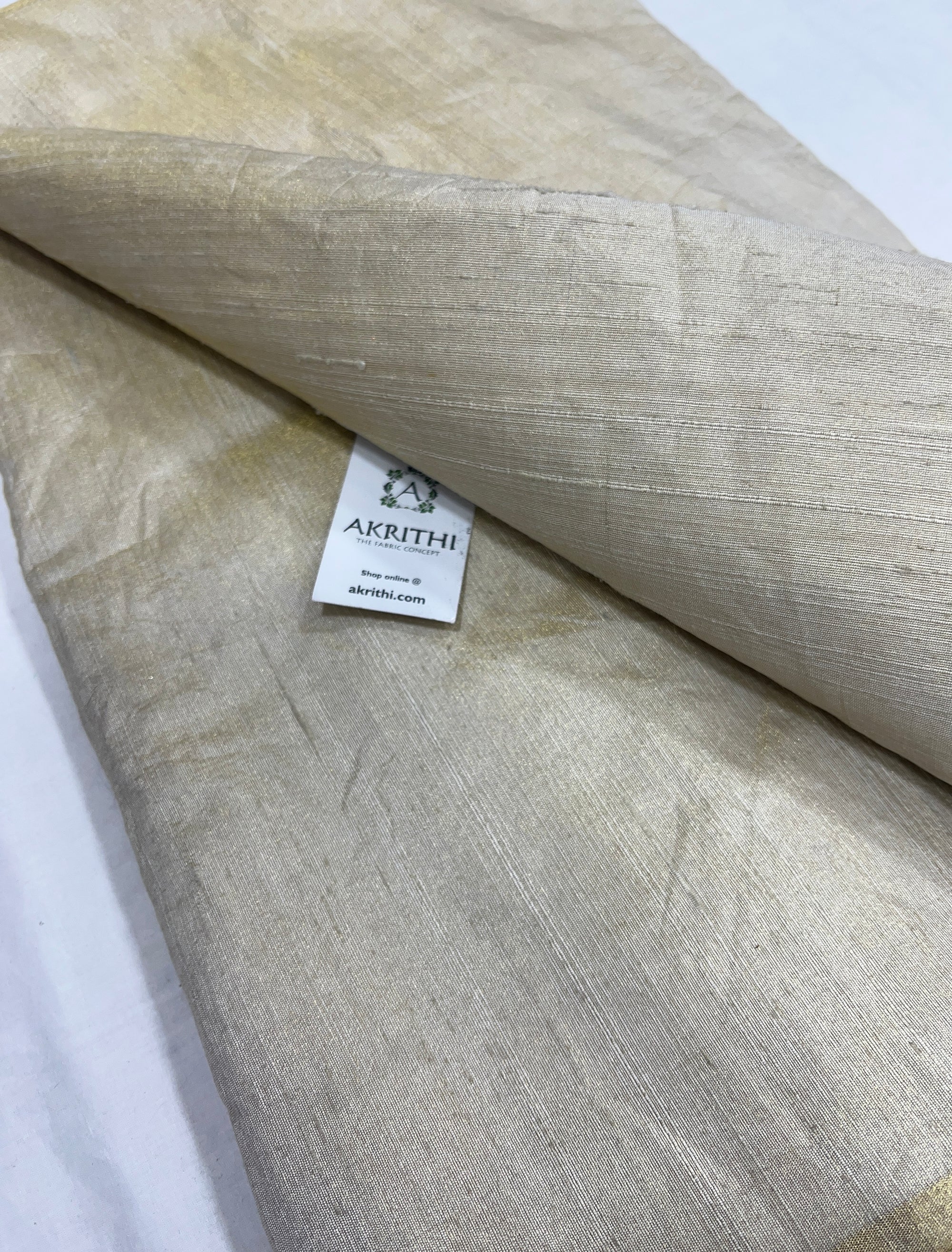 Pure raw silk tissue fabric