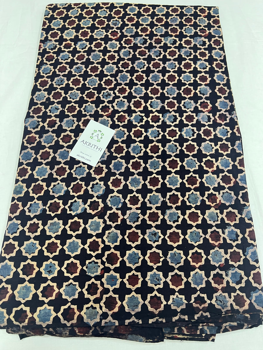 Ajrakh pure cotton fabric