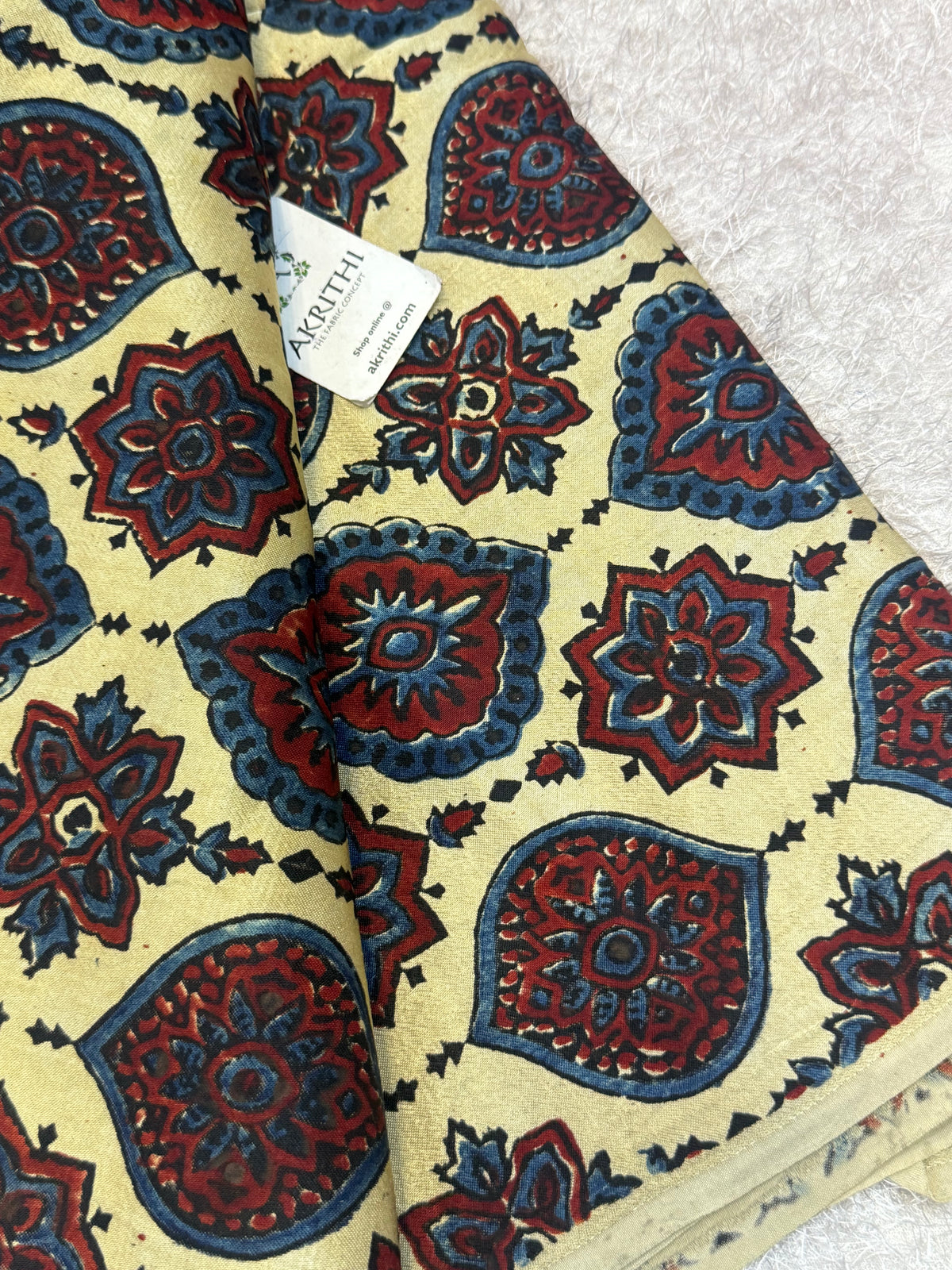 Ajrakh pure mashru silk fabric