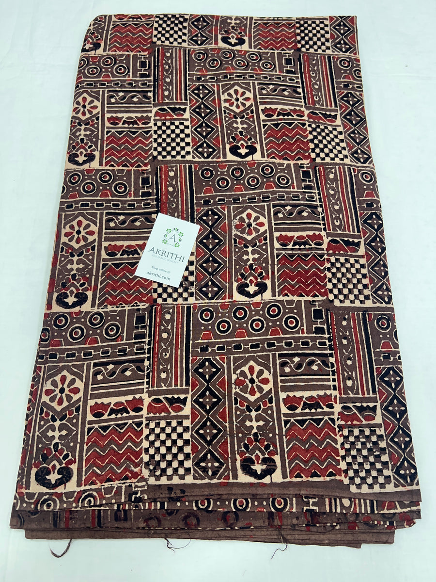 Ajrakh pure cotton fabric